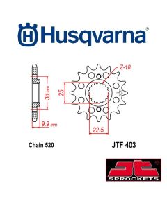 JT SPROCKETS STALEN VOORTANDWIEL - HUSQVARNA (IT) & >14