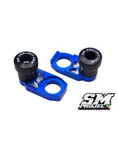 SM PROJECT AXLE BLOCK SLIDERS KIT - BLUE YAMAHA