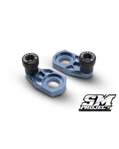 SM PROJECT AXLE BLOCKS SLIDERS KIT - TI-GREY HYPERMOTARD/MONSTER