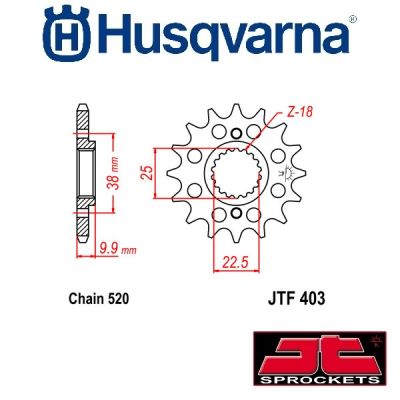 JT SPROCKETS STALEN VOORTANDWIEL - HUSQVARNA (IT) & >14