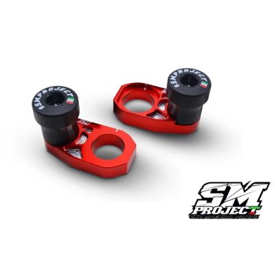 SM PROJECT SUPERMOTO AXLE BLOCKS KIT - RED
