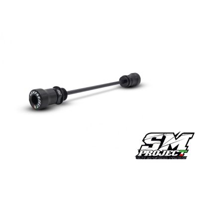 SM PROJECT FRONT CRASH AXLE SLIDERS KIT - BLACK