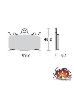 REMBLOKKEN MOTOMASTER 4-ZUIGER REMKLAUW 0999-12