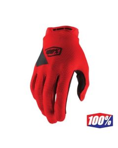 100% RIDECAMP HANDSCHOENEN - ZWART ROOD