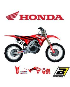 BLACKBIRD REPLICA TEAM STICKERSET + ZADELOVERTREK - HONDA - GEICO D'COR 2019