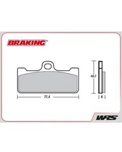 BRAKING GESINTERD REMBLOKKEN - TBV BREMBO REMKLAUW 107A48603