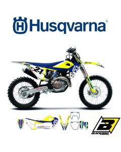 BLACKBIRD REPLICA TEAM STICKERSET + ZADELOVERTREK - HUSQVARNA >14 - TROPHY 2019