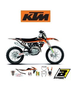 BLACKBIRD REPLICA TEAM STICKERSET + ZADELOVERTREK - KTM - TROPHY 2019