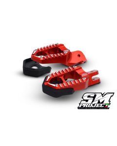 SM PROJECT FOOTPEGS - RED HYPERMOTARD /MULTISTRADA