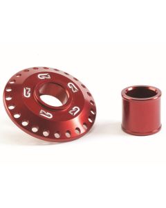 GECO WORKS FRONT WHEEL SPACERS - RED SUZUKI