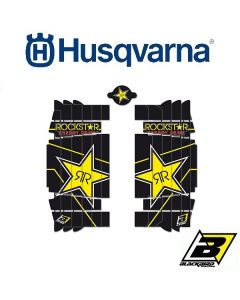 BLACKBIRD ROCKSTAR ENERGY LOUVER STICKERS - HUSQVARNA