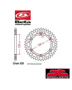 JT SPROCKETS ALUMINIUM ACHTERTANDWIEL - BETA