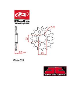 JT SPROCKETS STALEN VOORTANDWIEL - BETA