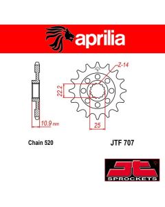 JT SPROCKETS STALEN VOORTANDWIEL - APRILIA 