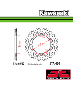 JT SPROCKETS ALUMINIUM ACHTERTANDWIEL - KAWASAKI