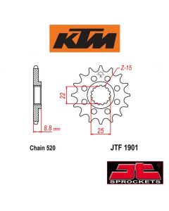 JT SPROCKETS STALEN VOORTANDWIEL - KTM