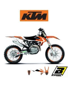 BLACKBIRD DREAM 4 STICKERSET MET BIJPASSENDE ZADELOVERTREK - KTM