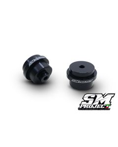 SM PROJECT BAR-END MIRROR ADAPTERS - BLACK DUCATI