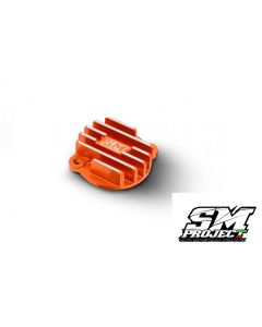 SM PROJECT FINNED OIL FILTER CAP IGNITION SIDE - ORANGE