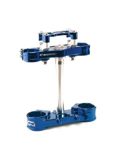 GECO 2D TRIPLE CLAMP - BLUE - KTM/HSQ/GAS 22MM OFFSET