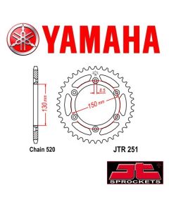 JT SPROCKETS STALEN ACHTERTANDWIEL - YAMAHA