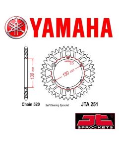 JT SPROCKETS ALUMINIUM ACHTERTANDWIEL - YAMAHA