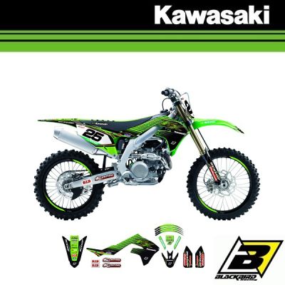 BLACKBIRD REPLICA F&H STICKERSET + ZADELOVERTREK - KAWASAKI - RACING 2022