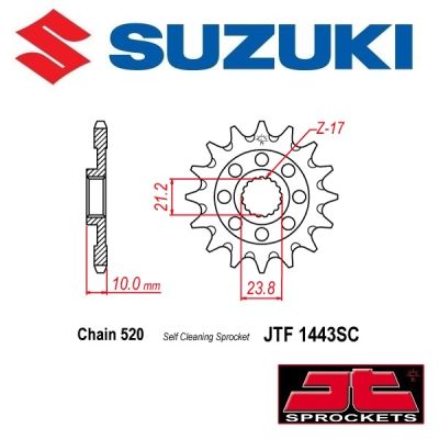 JT SPROCKETS STALEN VOORTANDWIEL - SUZUKI
