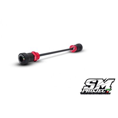 SM PROJECT FRONT CRASH AXLE SLIDERS KIT - RED