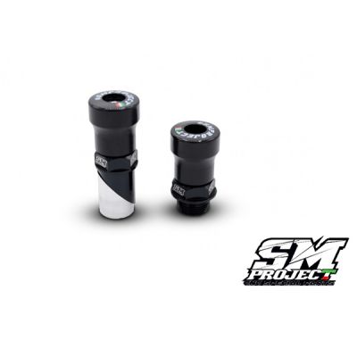 SM PROJECT FRONT WHEEL AXLE SLIDERS KIT - BLACK
