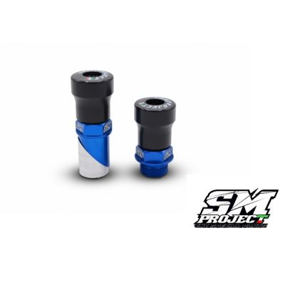 SM PROJECT FRONT WHEEL AXLE SLIDERS KIT - BLUE